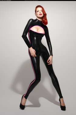 Image #123871 (fetish): latex, redhead