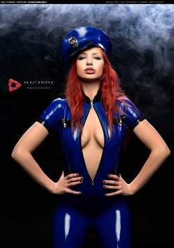 Image #146307 (fetish): latex, redhead