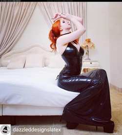 Image #156998 (fetish): latex, redhead