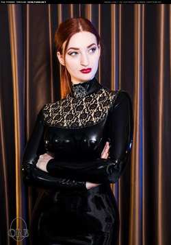 Image #150160 (fetish): latex, redhead