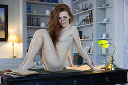 Image #292517 (titties): alice mido, glasses, nude, redhead, tits