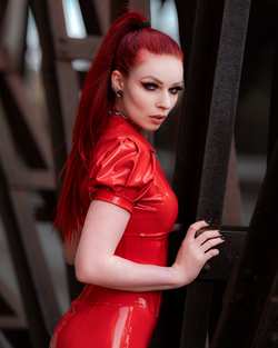 Image #239479 (fetish): latex, redhead