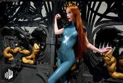 Image #171080 (fetish): latex, redhead