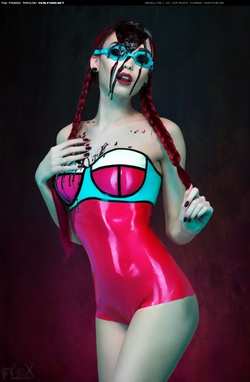 Image #154790 (fetish): latex, redhead