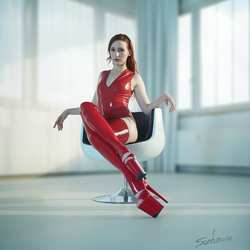 Image #287508 (fetish): latex, redhead