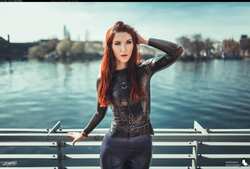 Image #147755 (fetish): latex, redhead