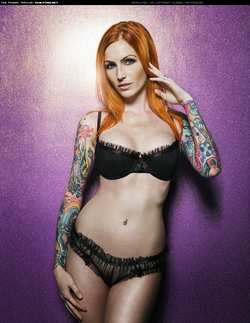 Image #7550 (grlz): lingerie, redhead, tattoo