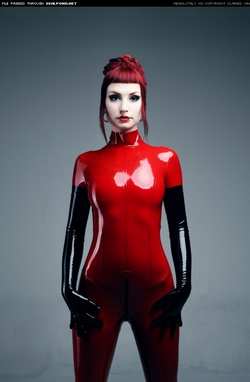 Image #149799 (fetish): latex, redhead
