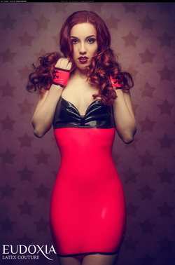 Image #147216 (fetish): latex, redhead