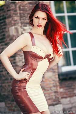 Image #122371 (fetish): latex, redhead