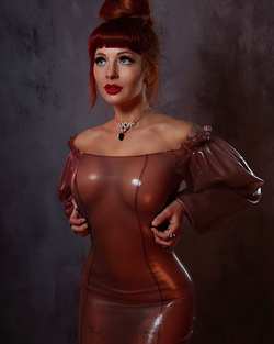 Image #222954 (fetish): latex, redhead