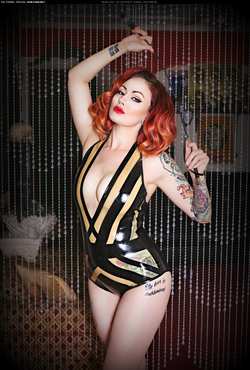 Image #145827 (fetish): latex, redhead
