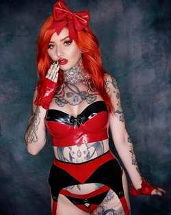 Image #216973 (fetish): latex, redhead