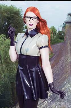 Image #181496 (fetish): latex, redhead