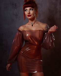 Image #223634 (fetish): latex, redhead