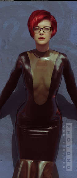 Image #117667 (fetish): latex, redhead