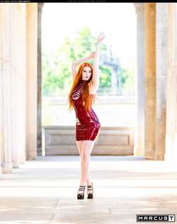 Image #176446 (fetish): latex, redhead