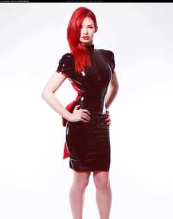 Image #152142 (fetish): latex, redhead