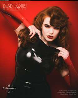 Image #152995 (fetish): latex, redhead
