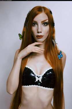 Image #153854 (fetish): latex, redhead